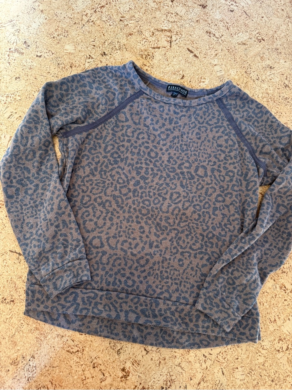 P.J. Salvage Taupe and Charcoal Leopard Loungewear Set - Picture 2 of 7